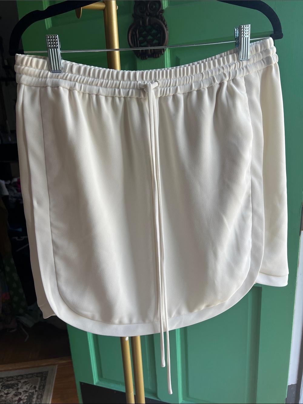J. Crew Cream Drawstring Elastic-Waist twill skirt!! 🤩👆